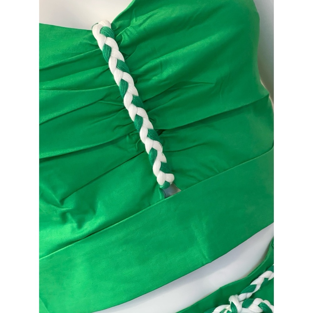 Gorgeous green 2-piece midi skirt set S M L - Picture 5 of 9